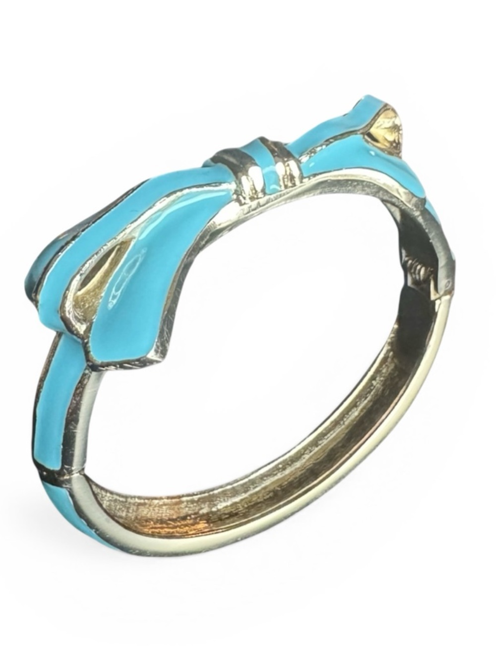 Blue Enamel Bow Bracelet